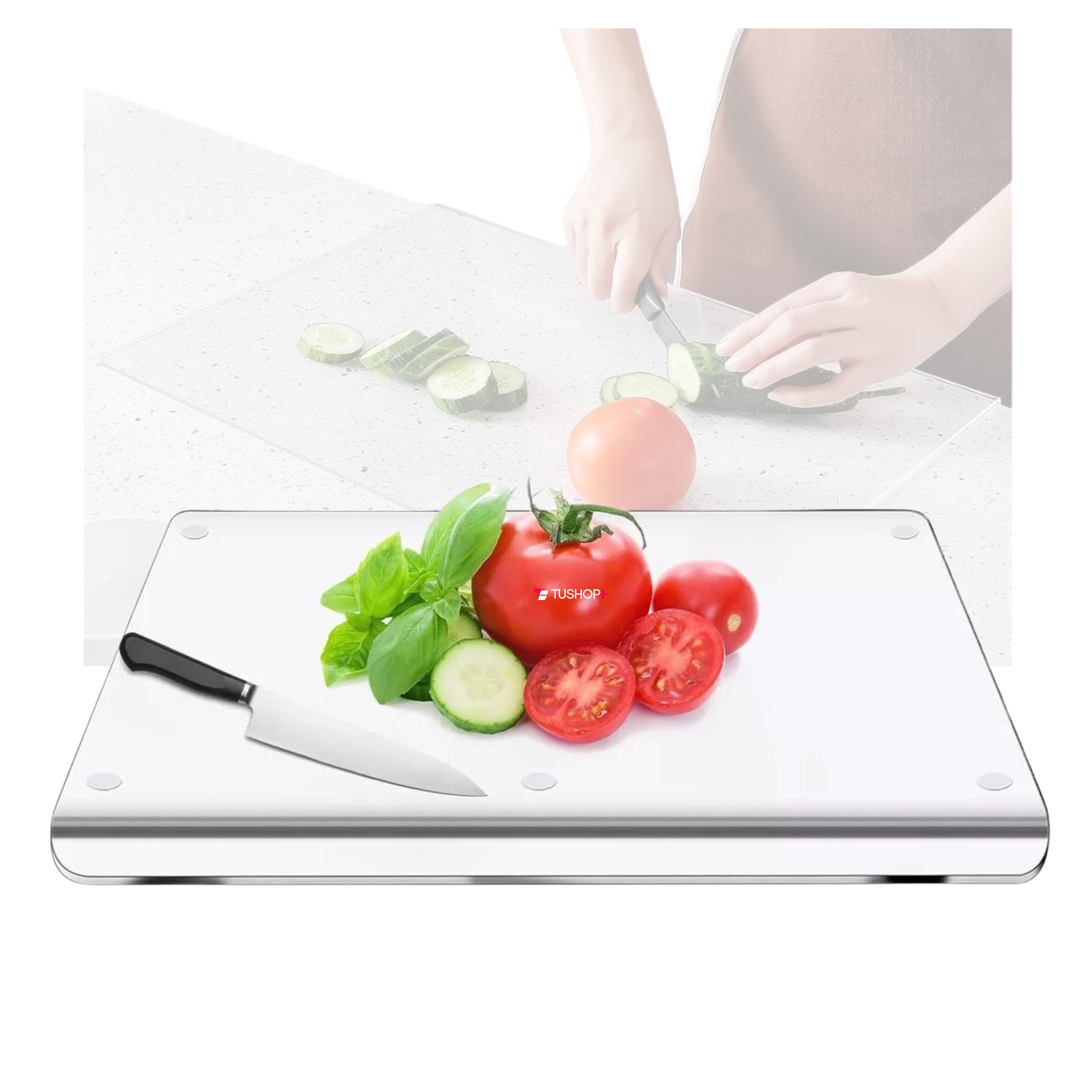 TABLA PARA PICAR CORTAR ,ACRILICO 45X35
